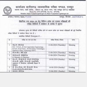 CGVYAPAM EXAM NOTIFICATION